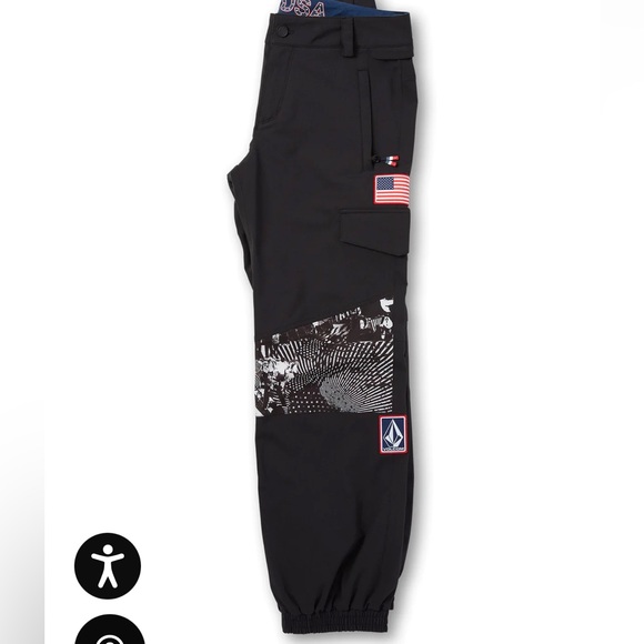 WOMENS SNOWBOARDING USA HOTLAPPER PANT - BLACK WHITE - Picture 4 of 5